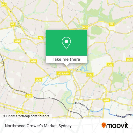 Mapa Northmead Grower's Market