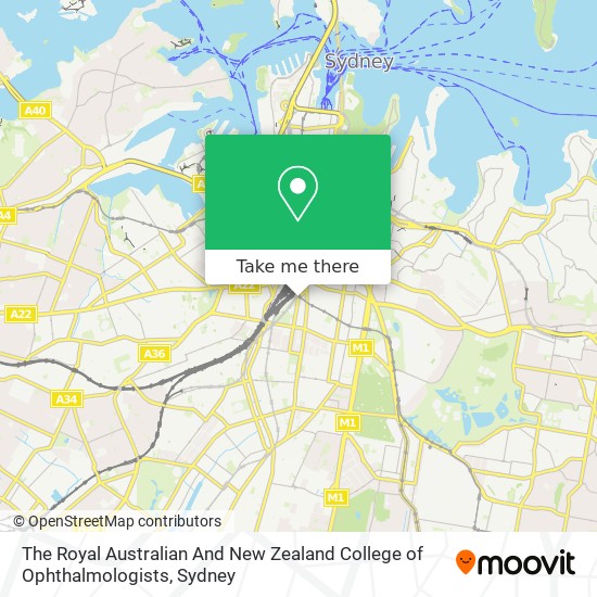 The Royal Australian And New Zealand College of Ophthalmologists map