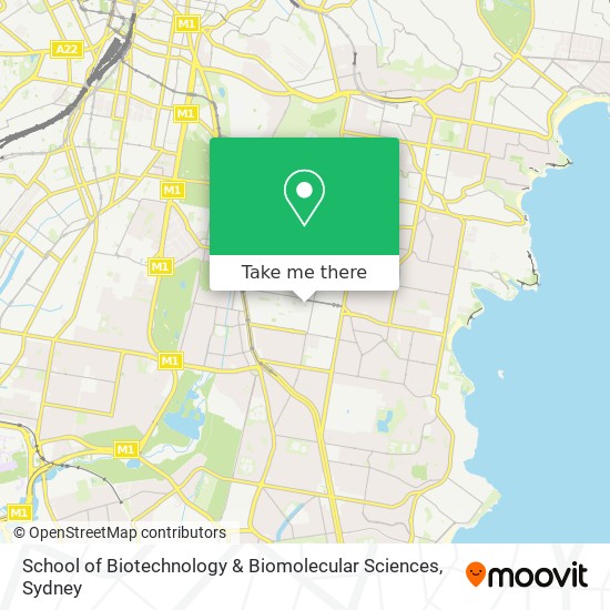 School of Biotechnology & Biomolecular Sciences map