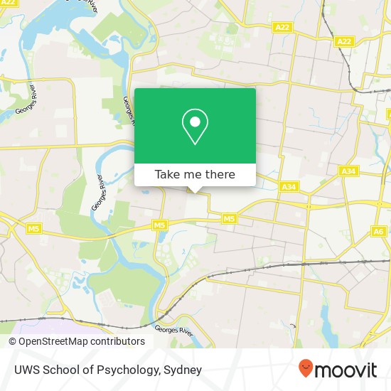 UWS School of Psychology map