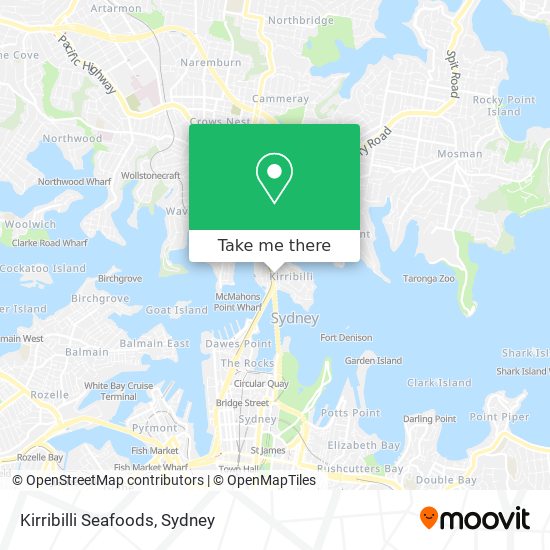 Kirribilli Seafoods map