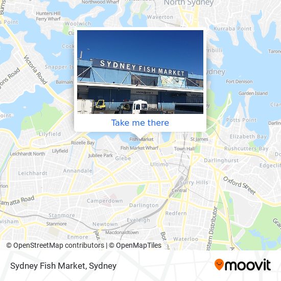 Sydney Fish Market map