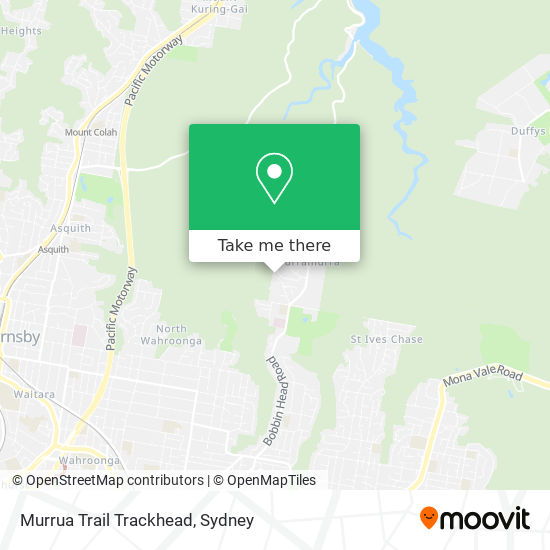 Murrua Trail Trackhead map