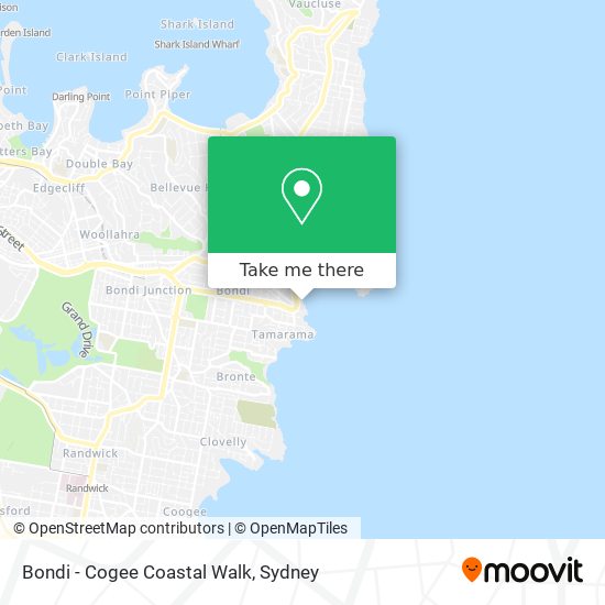 Bondi - Cogee Coastal Walk map