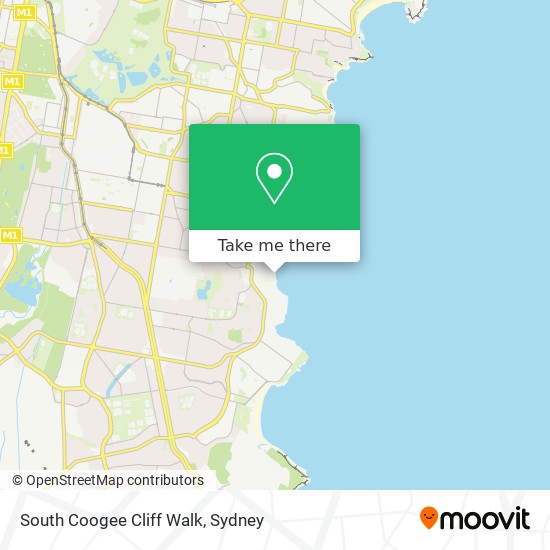 South Coogee Cliff Walk map