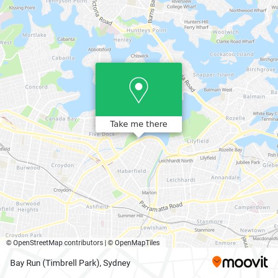 Bay Run (Timbrell Park) map