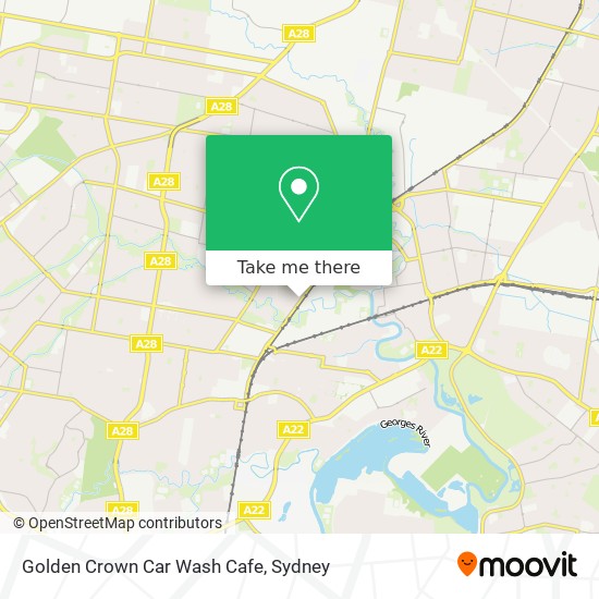 Mapa Golden Crown Car Wash Cafe