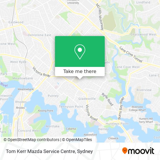 Tom Kerr Mazda Service Centre map