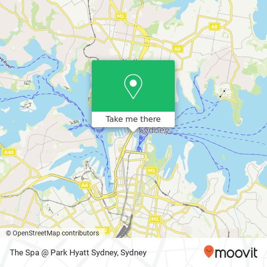 Mapa The Spa @ Park Hyatt Sydney