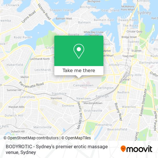 BODYROTIC - Sydney's premier erotic massage venue map