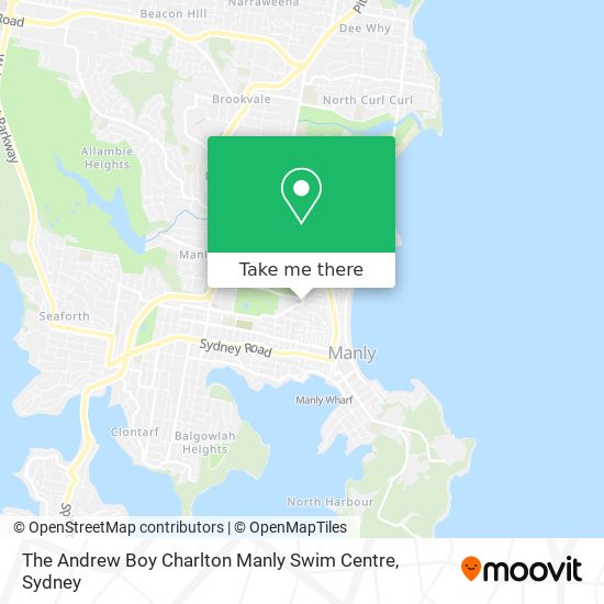 The Andrew  Boy  Charlton Manly Swim Centre map