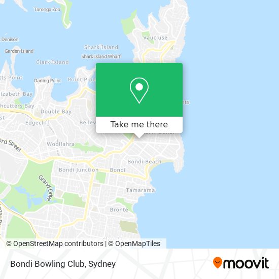 Bondi Bowling Club map