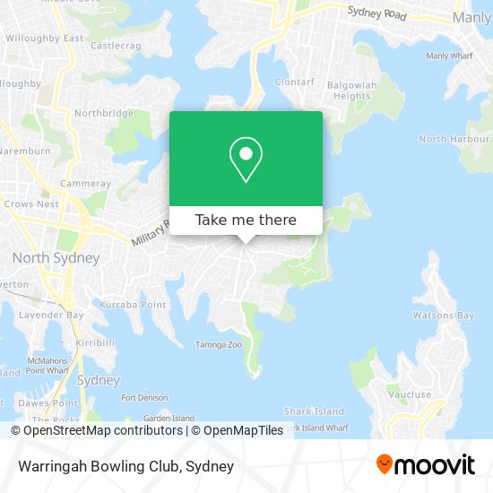 Warringah Bowling Club map