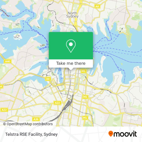 Mapa Telstra RSE Facility