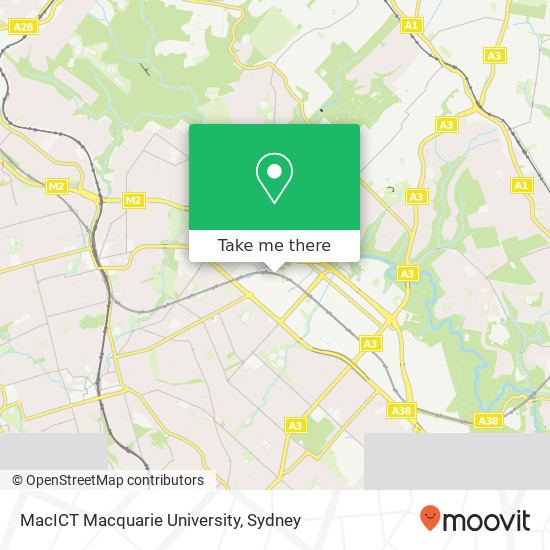 Mapa MacICT Macquarie University