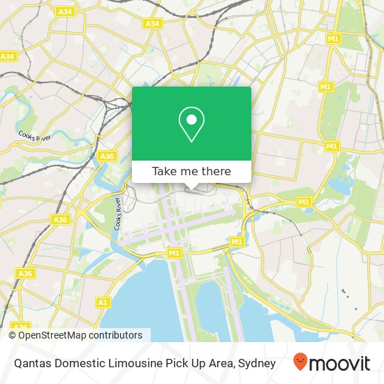 Qantas Domestic Limousine Pick Up Area map
