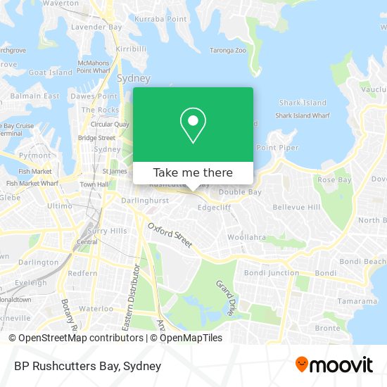 BP Rushcutters Bay map