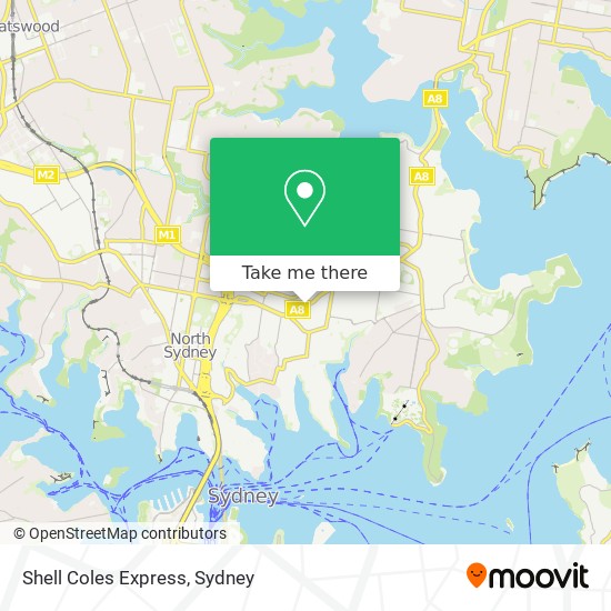 Mapa Shell Coles Express