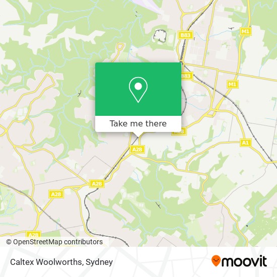 Caltex Woolworths map