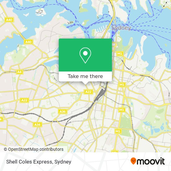Shell Coles Express map