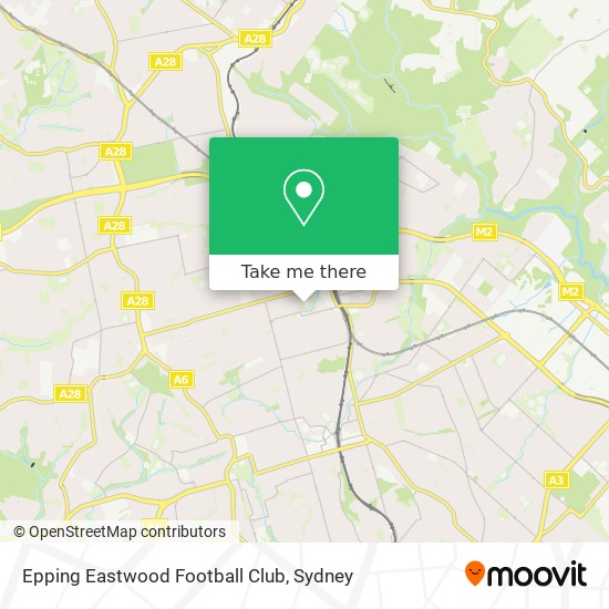 Epping Eastwood Football Club map