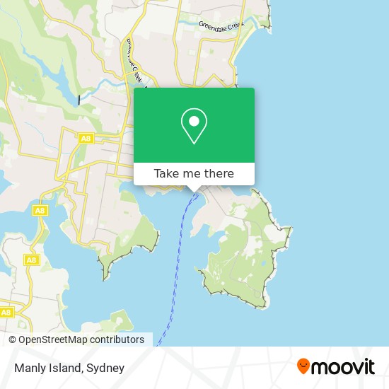 Mapa Manly Island