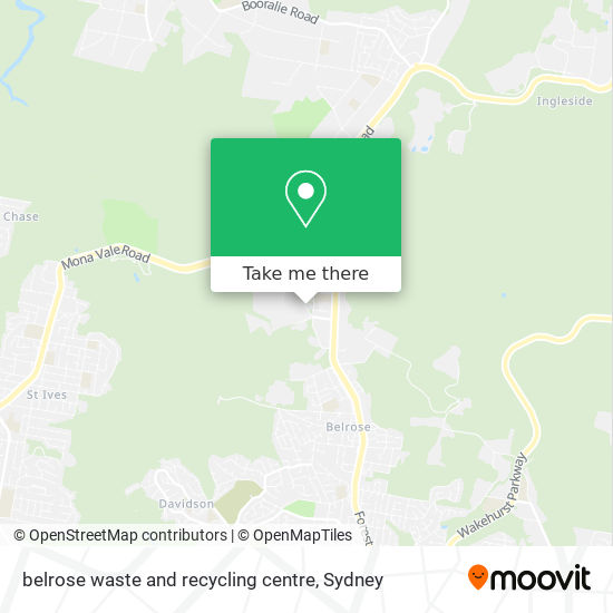 belrose waste and recycling centre map