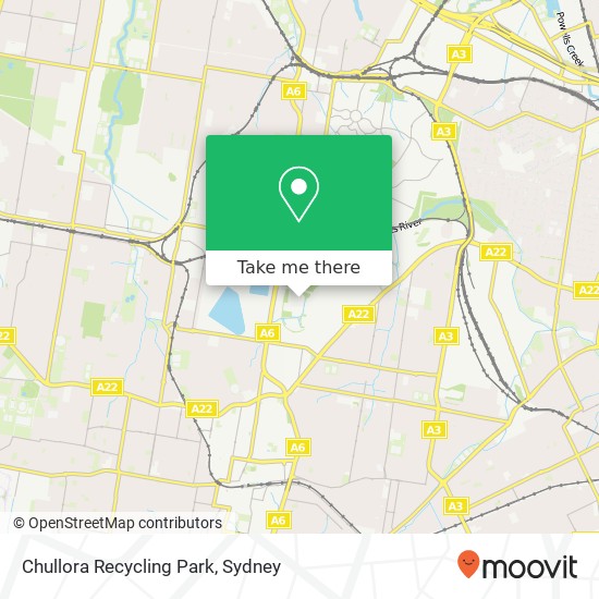 Chullora Recycling Park map