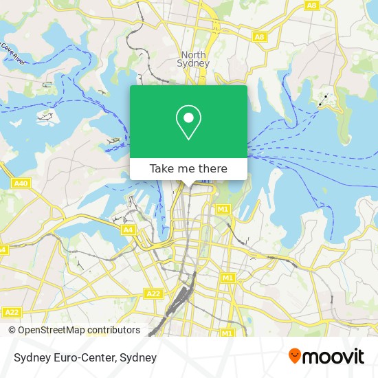 Sydney Euro-Center map