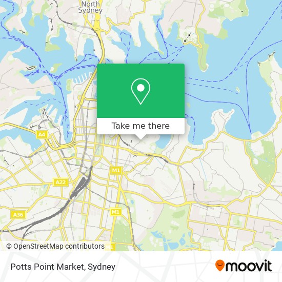 Potts Point Market map