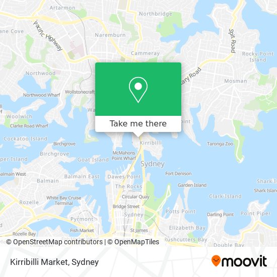 Mapa Kirribilli Market