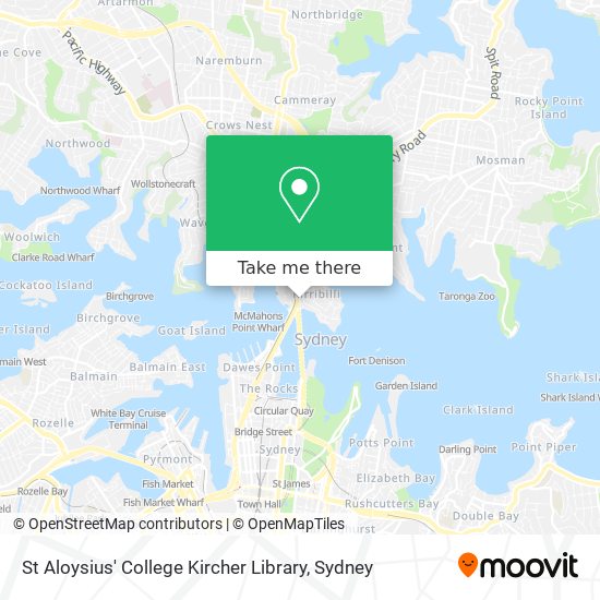St Aloysius' College Kircher Library map