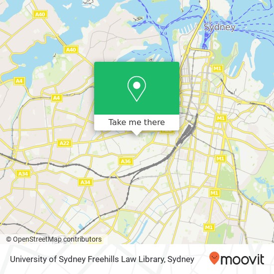 University of Sydney Freehills Law Library map