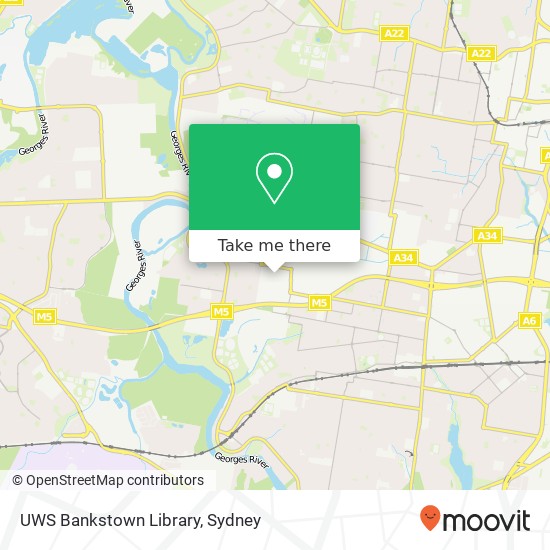 UWS Bankstown Library map