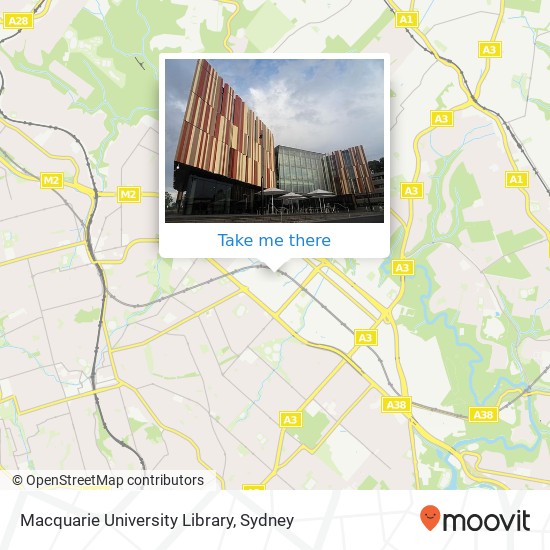 Macquarie University Library map