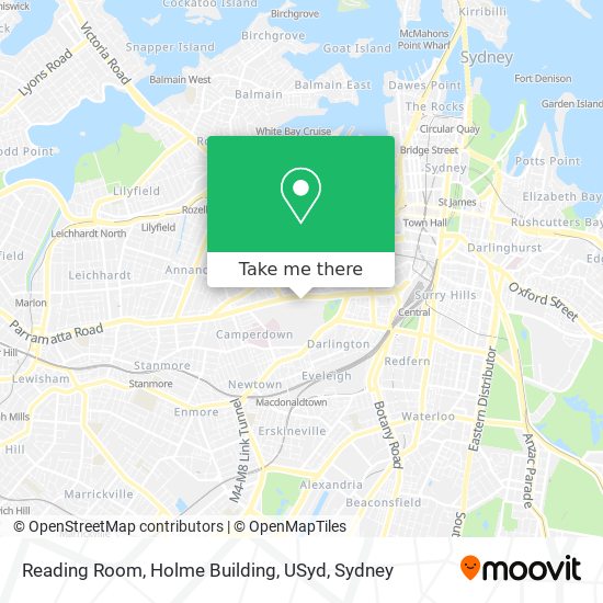 Reading Room, Holme Building, USyd map