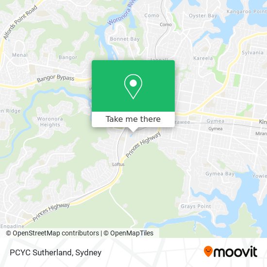 PCYC Sutherland map