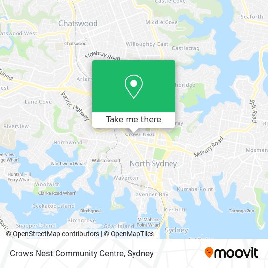 Mapa Crows Nest Community Centre