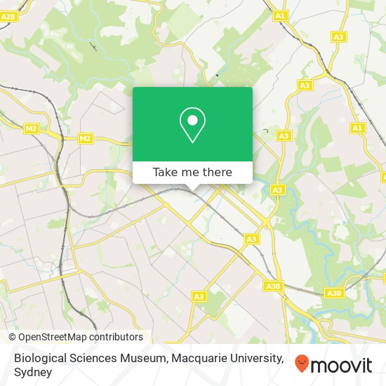 Mapa Biological Sciences Museum, Macquarie University