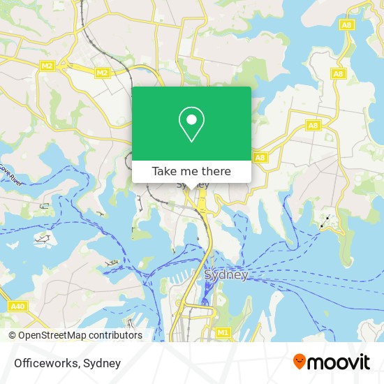 Officeworks map