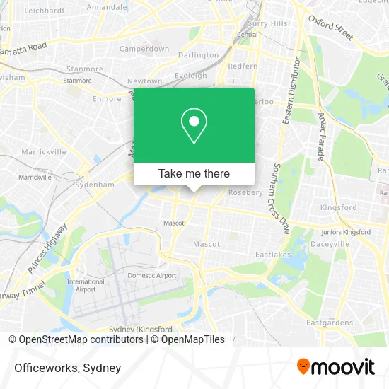 Officeworks map