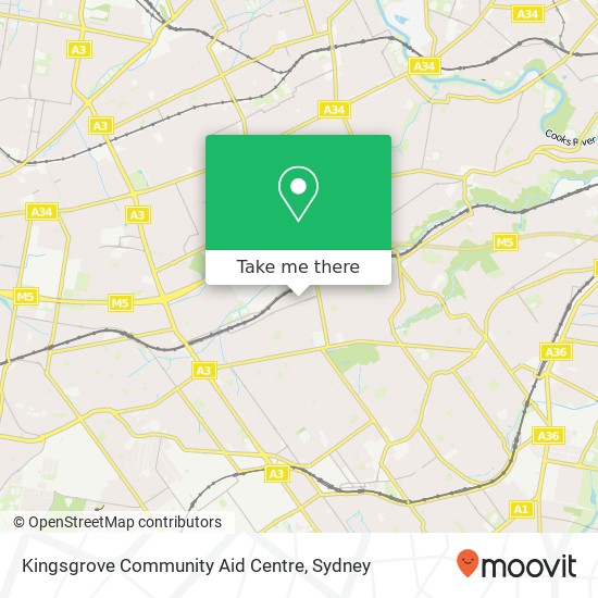 Kingsgrove Community Aid Centre map
