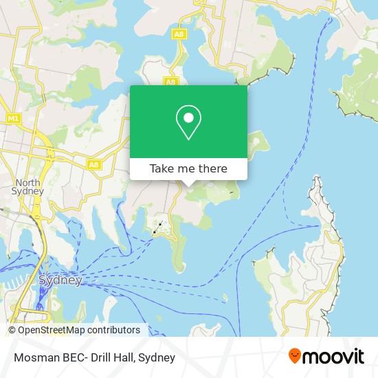 Mapa Mosman BEC- Drill Hall