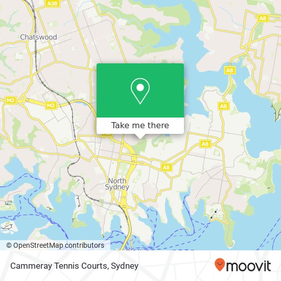 Cammeray Tennis Courts map