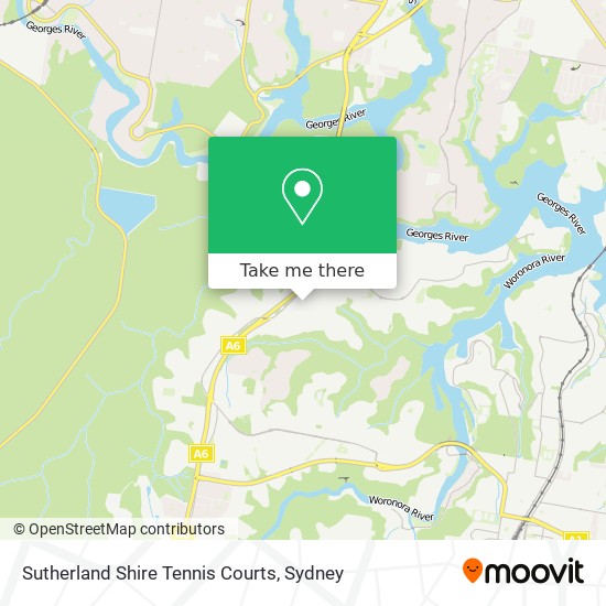 Sutherland Shire Tennis Courts map