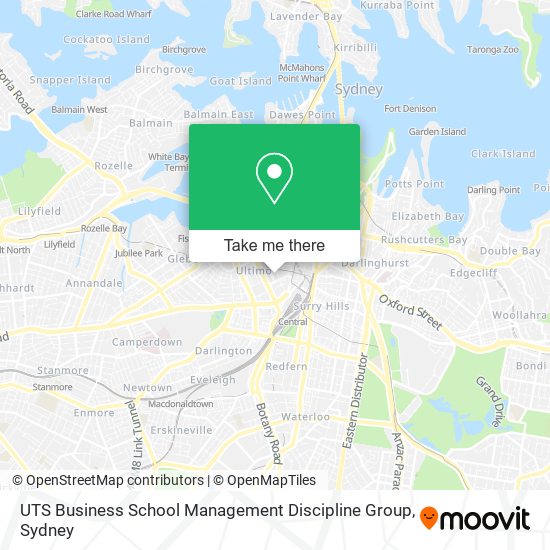 Mapa UTS Business School Management Discipline Group