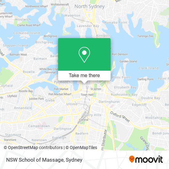 NSW School of Massage map