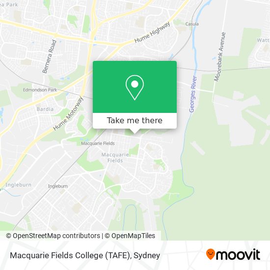 Mapa Macquarie Fields College (TAFE)