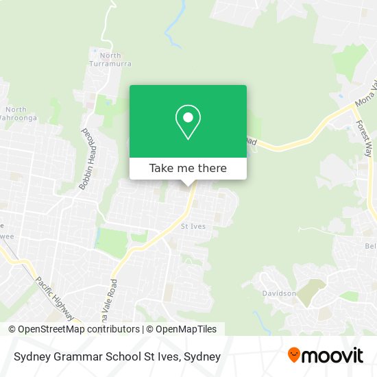 Sydney Grammar School St Ives map