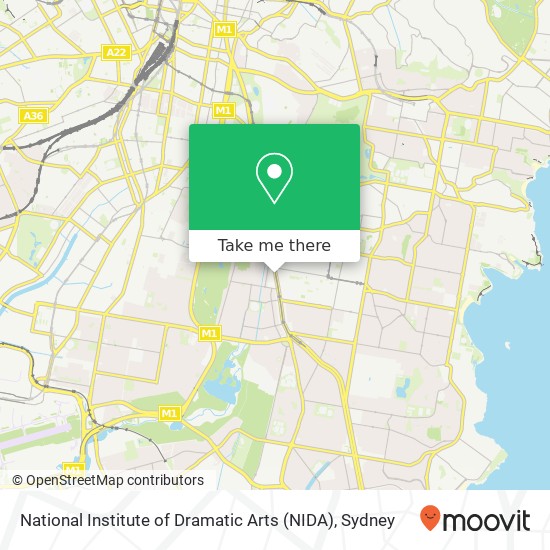 National Institute of Dramatic Arts (NIDA) map